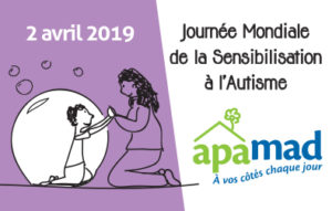 APAMAD organise une soirée de sensibilisation à l'autisme à l'occasion de la journée mondiale, le 2 avril à 19h à Guebwiller. Ouverte à tous, sur inscriptions. Diffusion d'un long métrage, échanges avec les professionnels, cocktail dinatoire