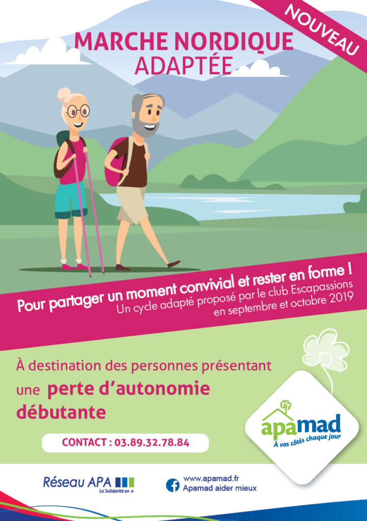 Nouvelle activité de marche nordique adaptée Escapassions